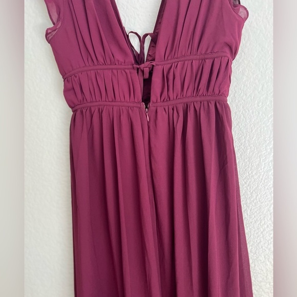NWOT I’m All Yours Burgundy Ruffled Maxi Dress - Picture 9 of 9